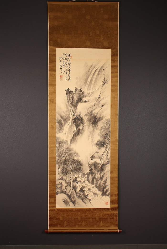 松尾芭蕉 掛け軸 拓本 版画 こがらしに ・・ 悠久 歴史 掛軸 です