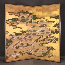 四天王寺図屏風 17～18世紀 二枚折