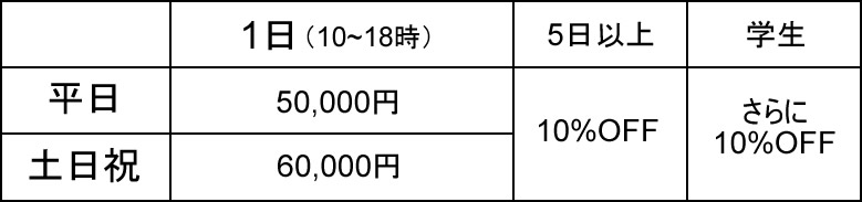 料金表