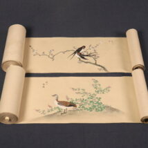 巻物＜山下守胤＞百華百鳥図 二巻組（HP622)