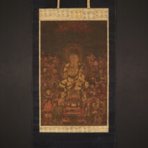大幅 仏画 十六善神図 鎌倉～南北朝時代 無落款 中国画