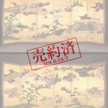 【売約済】＜土佐光起＞一双 源氏物語図屏風