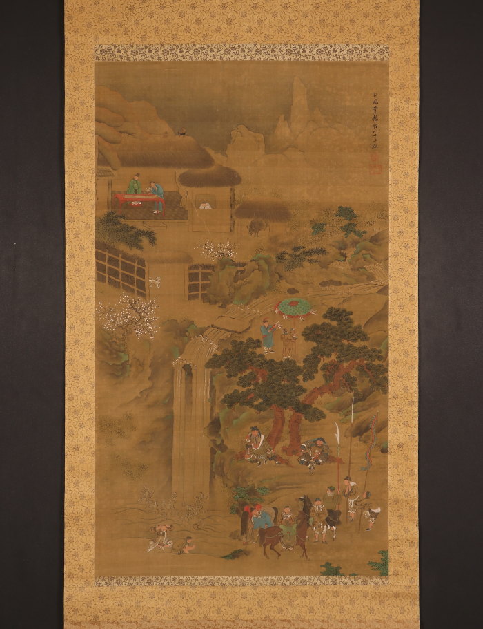 江戸時代　掛軸　蔀関月　人物　掛け軸　骨董品 江戸時代 掛軸 蔀関月 人物 掛け軸 骨董品 掛け軸や骨董品の販売・