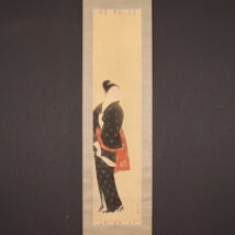 ＜内田稲葉＞涼風美人図