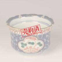 【売約済】古伊万里 色絵 窓絵松梅文 向付 江戸中期・後期