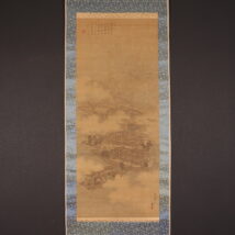 【売約済】掛軸＜疋田宇隆 中島棕隠＞赤壁の戦い図 「草船借箭の計」（HP1175）