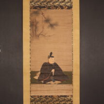 掛軸＜宅磨信春＞怒り天神図 菅原道真 宅磨派絵仏師（HP1281）　