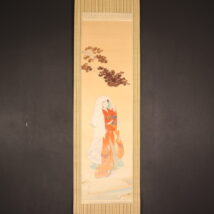 掛軸＜和気春光＞楓下美人図（HP1282）
