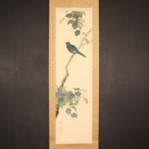 掛軸＜望月玉成＞菩提樹佛法鳥図（HP1284）