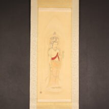 掛軸＜山本兆揚＞仏画 十一面観音図 中国（HP1302）