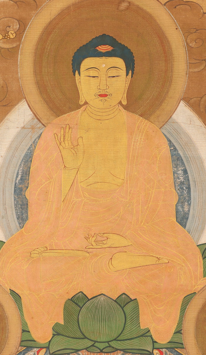 ♥掛軸　【木版画】【 法然上人 】掛け軸　ジャンク　浮世絵　骨董品 ♥☆彡 日本画 掛軸【祥堂】彩色山水画 桐箱付き 掛け軸 骨董