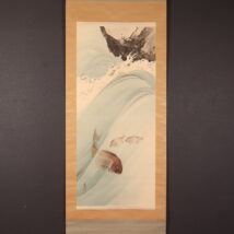 掛軸＜深田直城＞荒磯鯛図（HP1410）