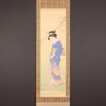 掛軸＜島御風＞松下美人図（HP1378）