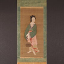 掛軸＜河村若芝＞唐美人図 中国美人（HP1451）