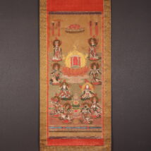 掛軸 仏画 金光明最勝王経曼荼羅 無落款 中国（HP1469）