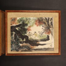 額装＜篁牛人＞茶話図（HP1482）