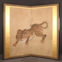 掛軸＜田中有美＞虎図屏風 二枚折（HP1503)