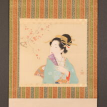 掛軸＜伊藤小坡＞梅美人図（HP1524）