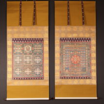 【売約済】掛軸 双幅 国宝 両界曼荼羅図 伝真言院曼荼羅(西院本) 中国（HP1551）