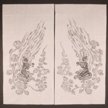 韓国国宝 新羅慶州奉徳寺 古鐘天女拓本 マクリ2枚（HP1528)