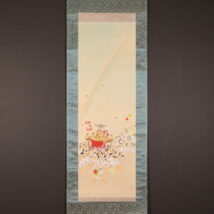 掛軸＜石渡風古＞虹空御神輿図 祭絵（HP1605)