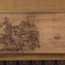 掛軸＜雪村＞超々大幅 楼閣山水図（HP1620)