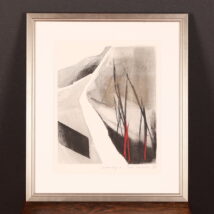 額装＜篠田桃紅＞抽象画 「Journey-A」 リトグラフ（HP1624)