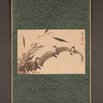 掛軸＜大鵬正鯤＞墨竹図（HP1644)